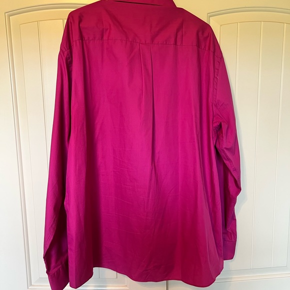 Mens Beverly Hills Polo Slim Fit 3x 19 36/37 hot pink long sleeve dress shirt - Picture 2 of 3